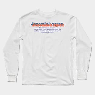 Jeremiah 29:11 Bible Verse - For I know the plans I have for you | Blue/Orange Long Sleeve T-Shirt